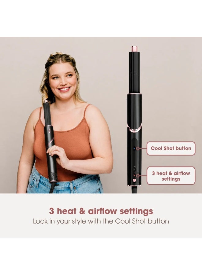 Shark FlexStyle 5-In-1 Air Styler & Hair Dryer With Auto-Wrap Curlers, Paddle Brush, Oval Brush, Concentrator, Diffuser Aand Sorage Case, No Heat Damage, Black, HD440ME - Image 2